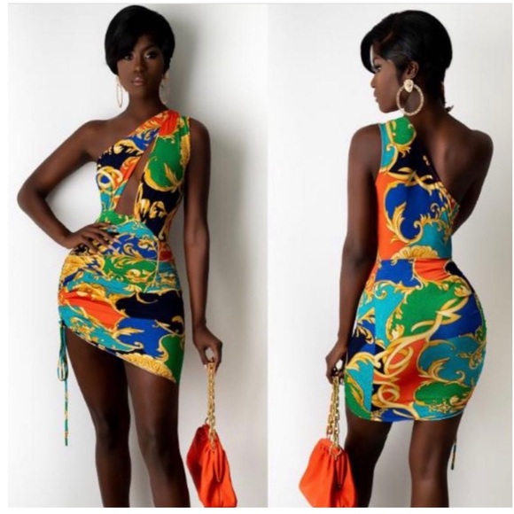 Printed bodycon mini dress - Picture 1 of 5